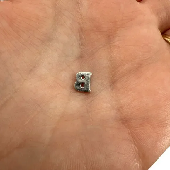 Origami Owl Crystal Locket Necklace Silver 30” Long "B" Charm Inscription READ - Picture 13 of 15